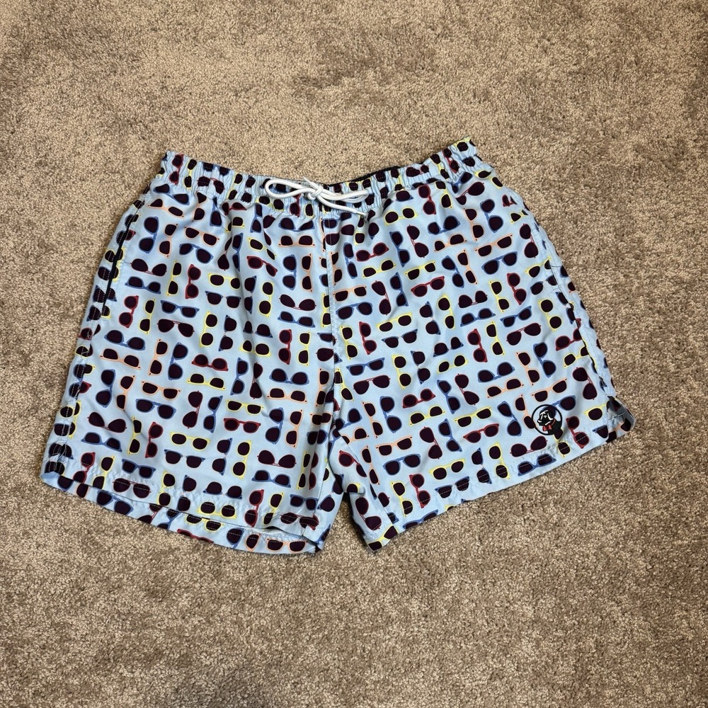Southern Proper Swim Trunks Preppy Mens M 30-32 Blue‎ Sunglasses Print Lined